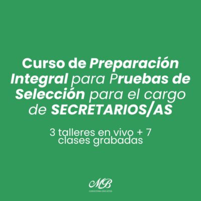 Curso de Preparación Integral para Pruebas de Selección para el cargo de SECRETARIOS/AS