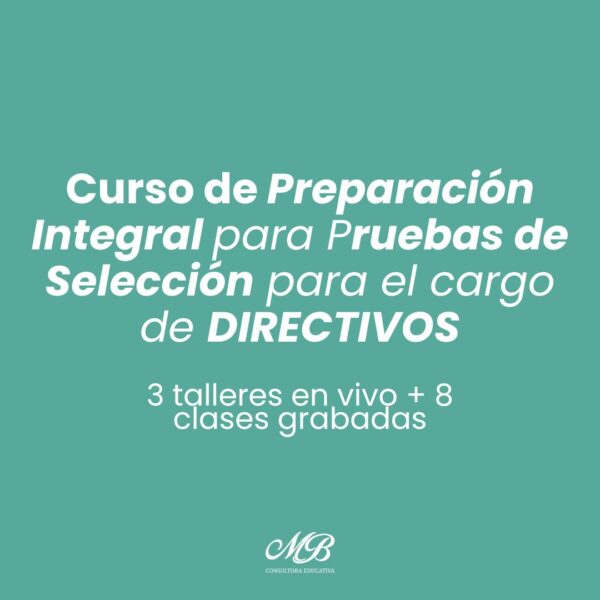 Curso de Preparación Integral para Pruebas de Selección para el cargo de DIRECTIVOS